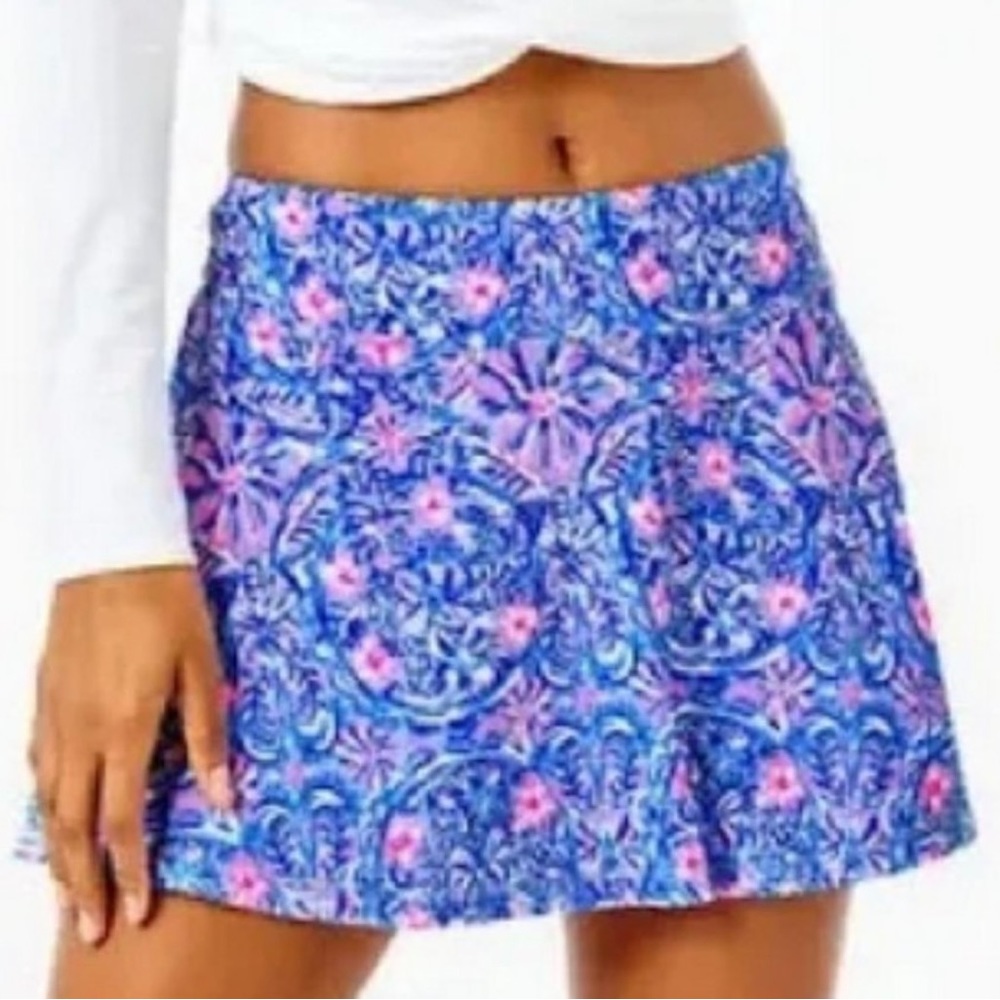 Lilly Pulitzer Blue and Pink Floral Skort